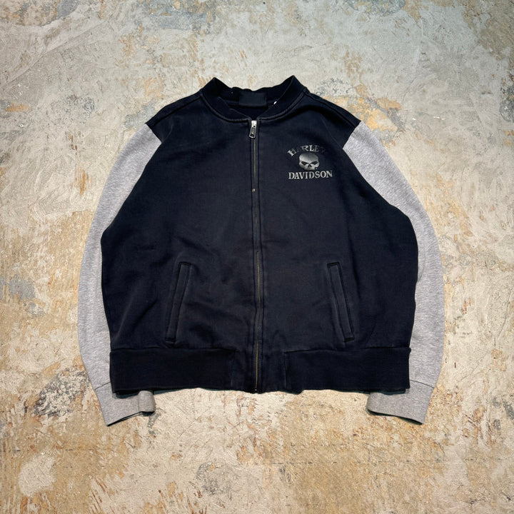 Used clothing HARLEY-DAVIDSON/ Harley Davidson/Zip-up sweatshirt/Skull/Size S-M equivalent