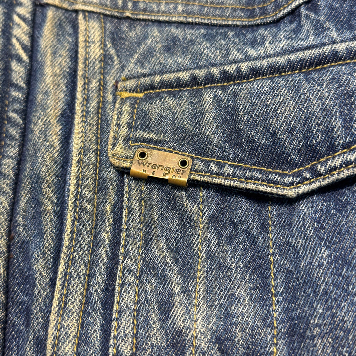 古着 Wrangler/ ラングラー/ デニムボアジャケット/ 裏地ボア/ 襟コーデュロイ/ サイズL