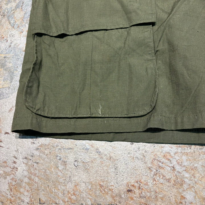 Used clothing Made in USA 60's U.S.ARMY/US Army/Jungle Fatigue Jacket/4th/Ripstop fabric/Size X-Large - Regular
