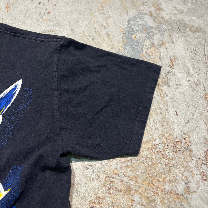 미국에서 만든 빈티지 92의 Oneita/Blue Angels/US Navy/Acrobat Squadron/빈티지 단일 스티치 프린트 티셔츠/크기 M