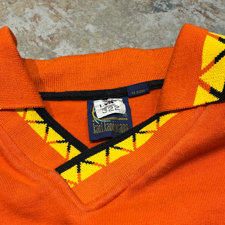 #4086 古着 Unknow/V neck  Sweat/Vネックスウェット/KARLKANI/KKJ23/襟付き/サイズXXL
