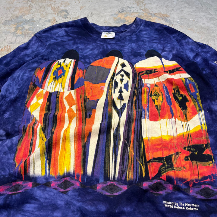 古着 96's THE mountain/デロナ・ロバーツ/ヴィンテージ シングルステッチ プリントTシャツ/サイズL