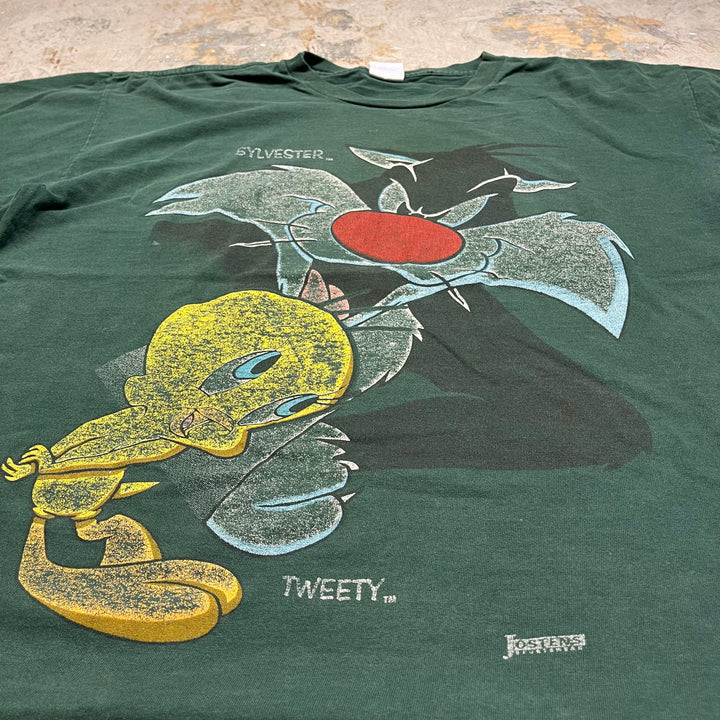 #4284 Unknow/short sleeve t-shirt Tee/シングルステッチ/半袖Tシャツ/90's/トゥイーティー/シルベスター/MADE IN USA/サイズXL