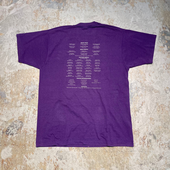 古着 90's USA製 BEST/ベスト / マシャケット・ペコ国家 シェミッツン93 /シングルステッチ プリントTシャツ サイズL