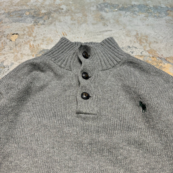 Used clothing POLO by Ralph Lauren/High button knit sweater/Size S