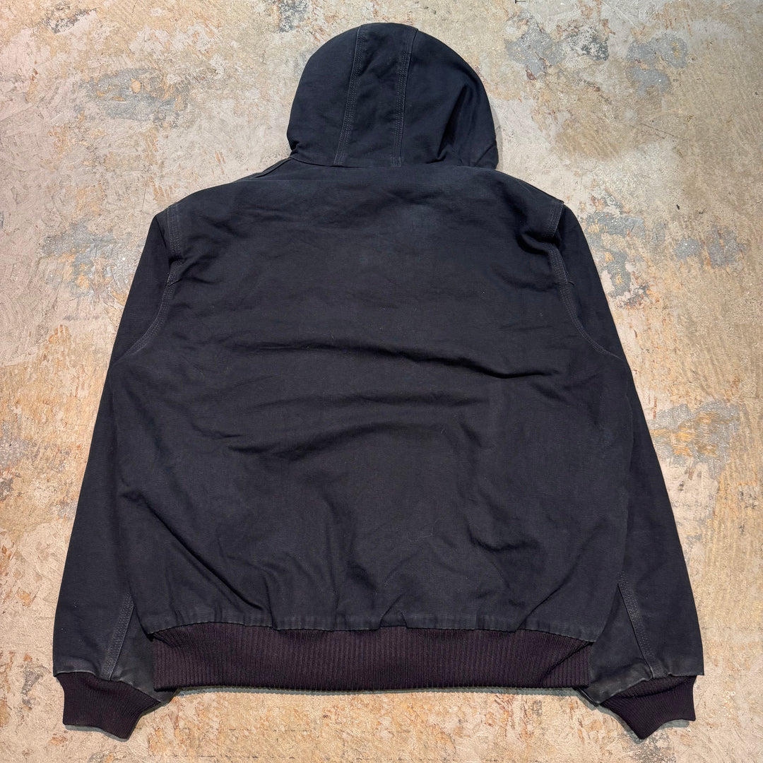 古着 USA製Carhartt/ カーハート/ アクティブジャケット/ ダック地/ 裏地キルティング/企業ロゴ/ サイズL