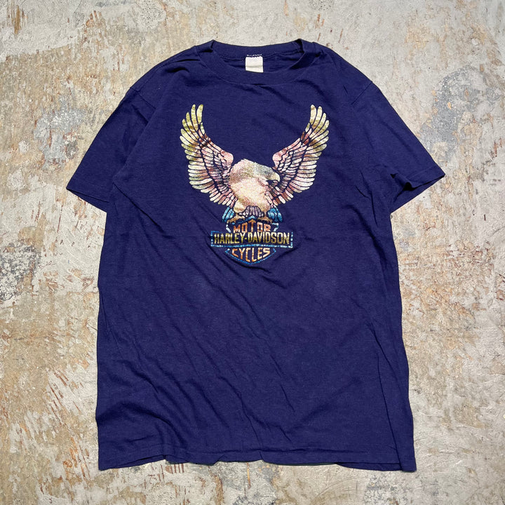 #4457 古着 Harley-Davidson/ハーレーダビッドソン/short sleeve t-shirt Tee/半袖Tシャツ/シングルステッチ/サイズL相当
