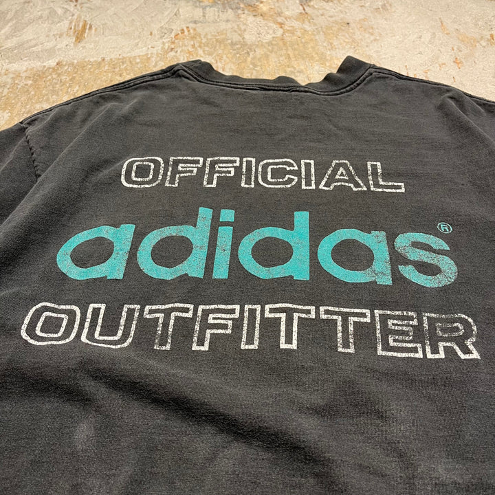 미국/80 년대 ~ 90 년대/아디다스/보스턴 마라톤/빈티지 싱글 스티치 프린트 티셔츠/크기 L에서 만든 빈티지 의류