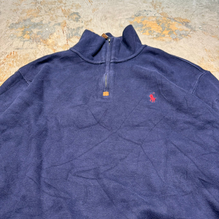 旧衣POLO by Ralph Lauren/ POLO拉尔夫劳伦/半拉链针织毛衣/尺寸M