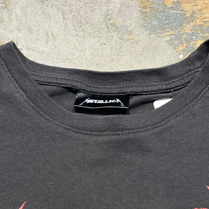 Used clothing METALLICA/Metalica/Rock printed T-shirt/Size L equivalent