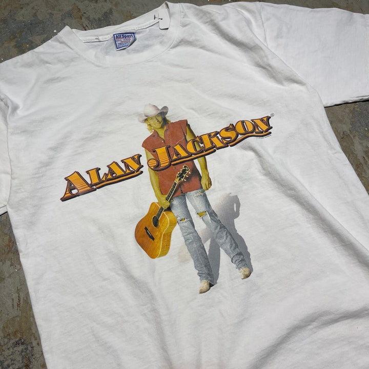 古着 USA製 99's アラン・ジャクソン / ヴィンテージ シングルステッチプリントTシャツ/サイズL