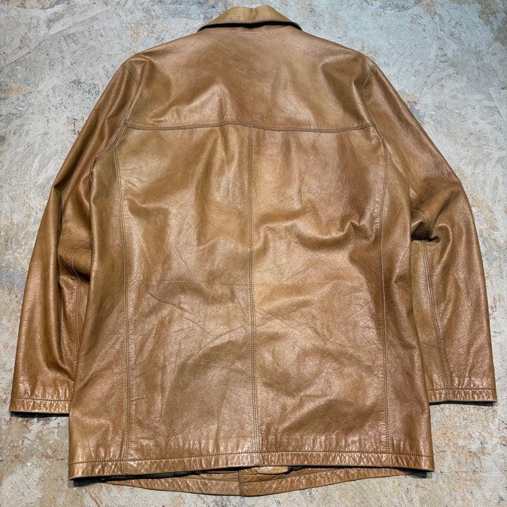 古着 WILSONS LEATHER/ ウィルソンズレザー/ 本革レザーハーフコート/ 牛革/ サイズM
