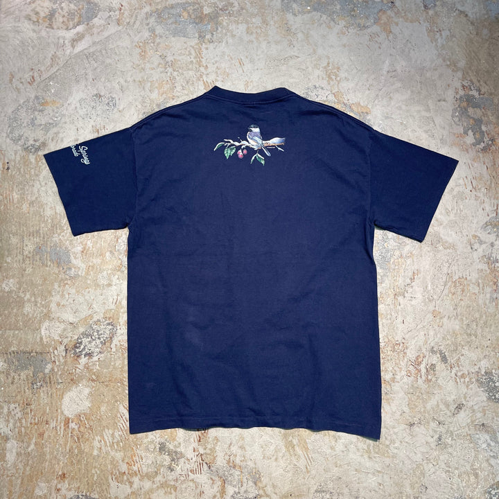 Used clothing 90's USA made SIGNAL SPORT / Sparrow / Single stitched printed T-shirt size XL