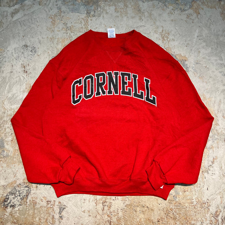#3637 古着 Russell/ラッセル/Crew Neck Sweat Shirts/クルーネックスウェット/カレッジロゴ/CORNELL/サイズM