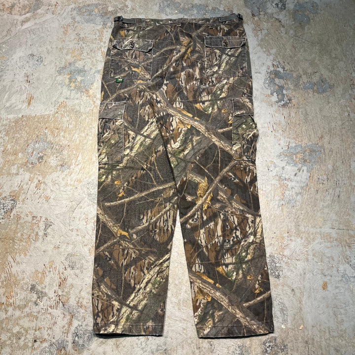 #4218 古着 MOSSY OAK/Chamois cross real tree work Pants/シャモアクロスリアルツリーワークパンツ/リアルツリー柄/サイズL
