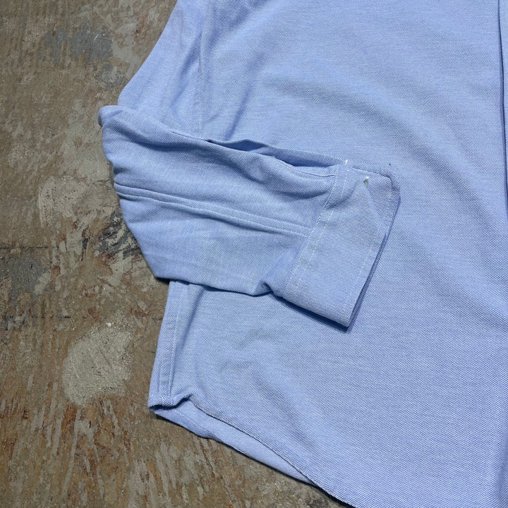 #4381 古着 Ralph Lauren/ラルフローレン/Long Sleeve Butoon Down Shirt /長袖ボタンダウンシャツ/KNIT OXFORD/オックスフォード/サイズXL