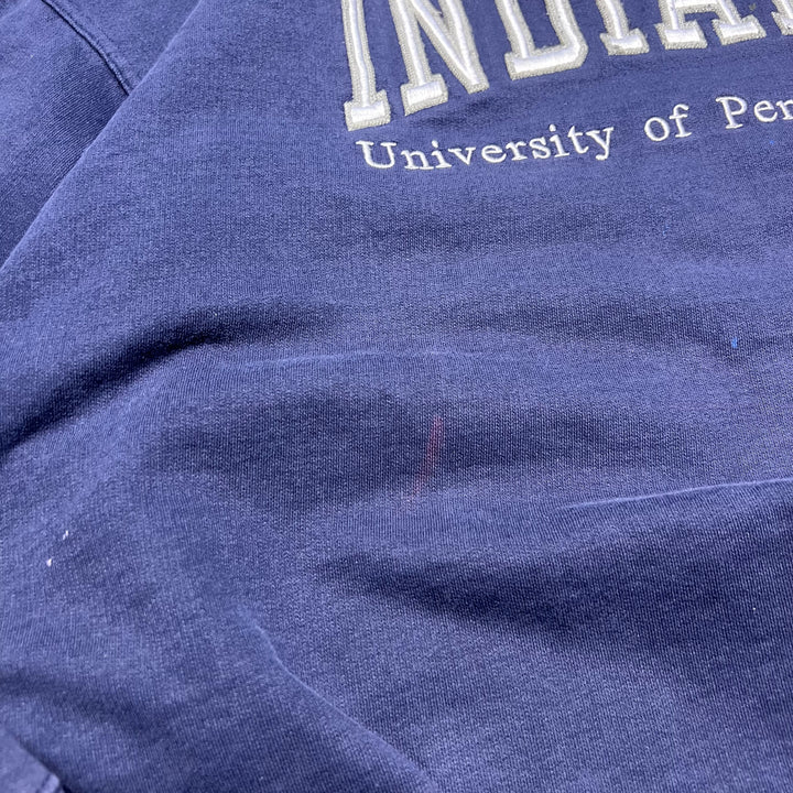 #3975 古着 Unknow/Crew neck sweat/クルーネックスウェット/INDIANA university of Pennsylvania/カレッジロゴ/MADE IN CANADA/サイズXL