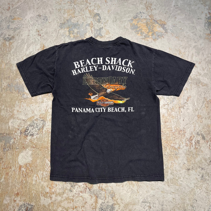 古着 USA製 Harley-Davidson/ハーレー ダビッドソン / フロリダ州パナマ・シティ・ビーチ ストア/ プリントTシャツ / サイズL相当