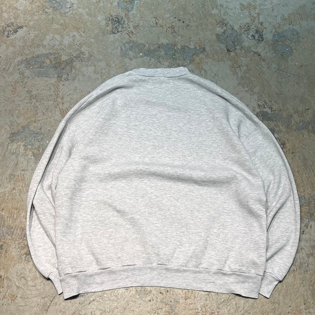 Used clothing Made in USA 80's~ JERZEES/Jerseys/Crew neck message print sweatshirt/Size 3XL