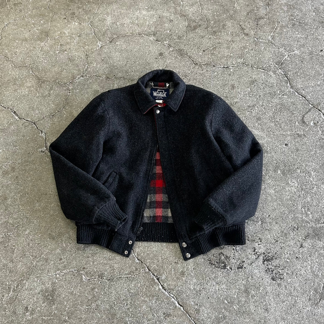 古着 USA製 80's WOOLRICH/ウールリッチ/ 裏地ネル / ウールジャケット/ サイズM