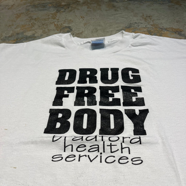 #4295 Hanes/ヘインズ/short sleeve t-shirt Tee/シングルステッチ/半袖Tシャツ/DRUG FREE BODY/MADE IN USA/サイズXL