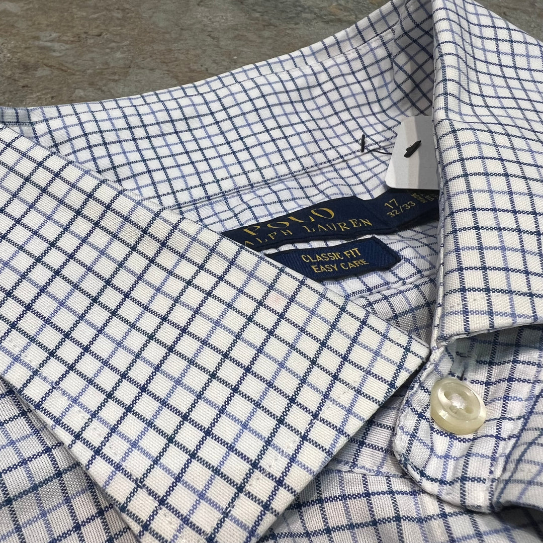 #4399 Used clothing Ralph Lauren/Long Sleeve Shirt/Check/Clock/Long Sleeve Shirt/CLASSIC FIT/Equivalent to size L