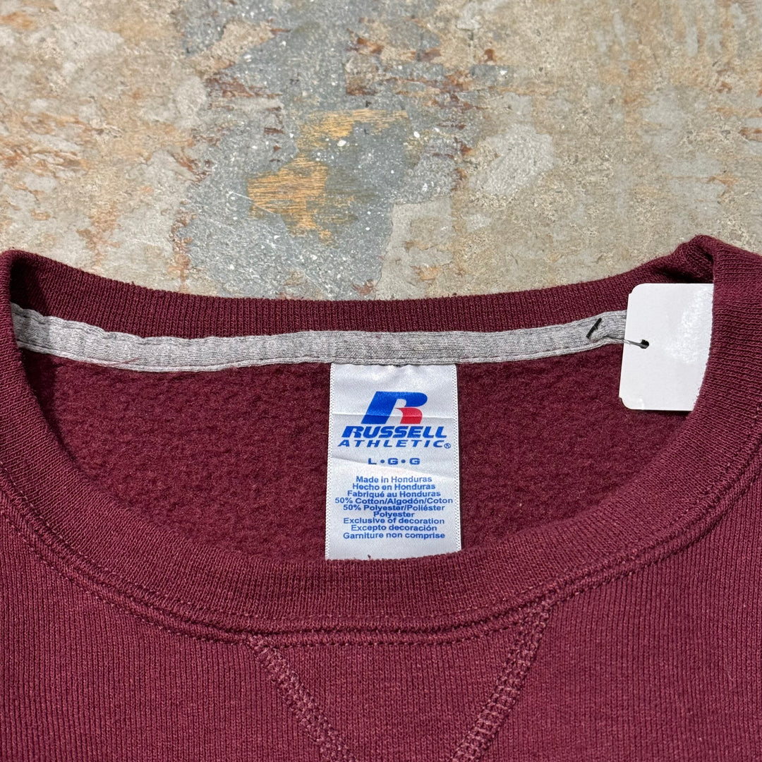 Used clothing RUSSELL ATHLETIC/Russell Athletic/Crew neck blank sweatshirt/Plain/Size L