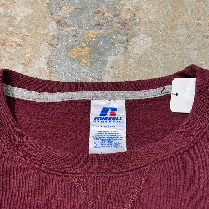 Used clothing RUSSELL ATHLETIC/Russell Athletic/Crew neck blank sweatshirt/Plain/Size L