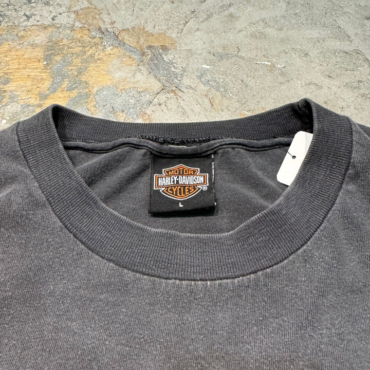 古着 USA製 Harley-Davidson/ハーレーダビッドソン/ プリント長袖Tシャツ/ サイズL