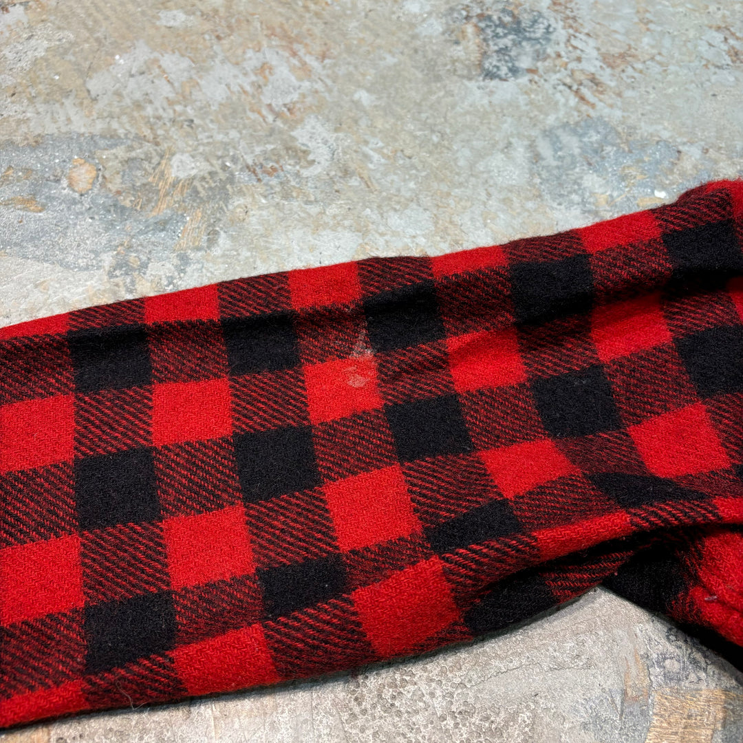 Used clothing Made in USA 60's~ Woolrich/Wool shirt/Shirt jacket/Checked pattern/Size equivalent L