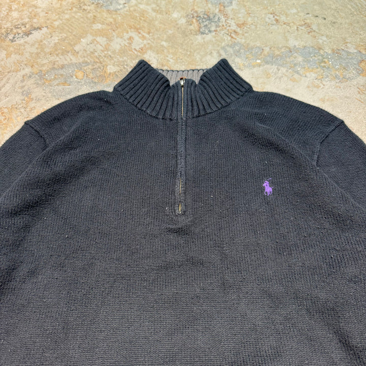 旧衣POLO by Ralph Lauren/ POLO拉尔夫劳伦/半拉链针织毛衣/尺寸L