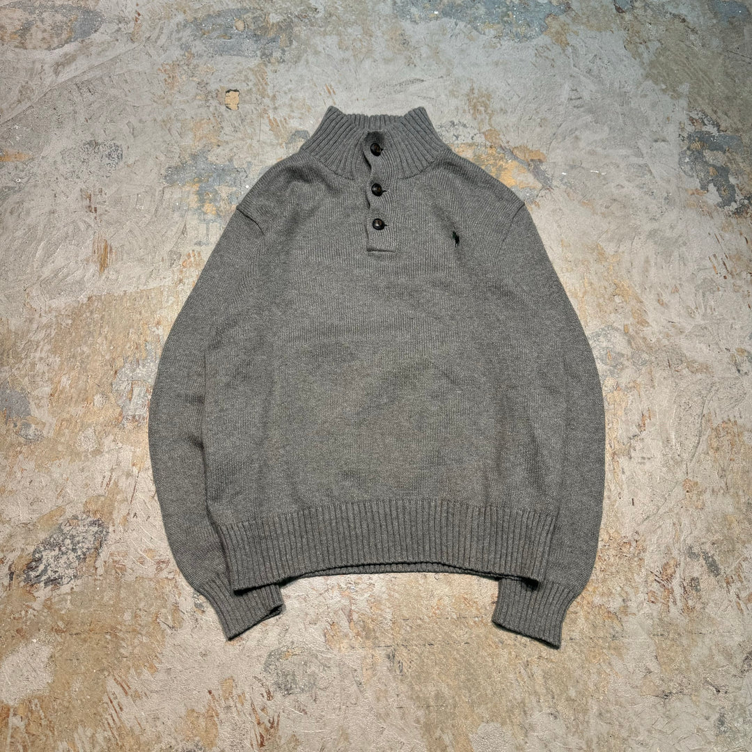 Used clothing POLO by Ralph Lauren/High button knit sweater/Size S