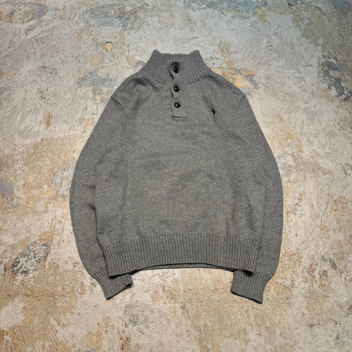 Used clothing POLO by Ralph Lauren/High button knit sweater/Size S