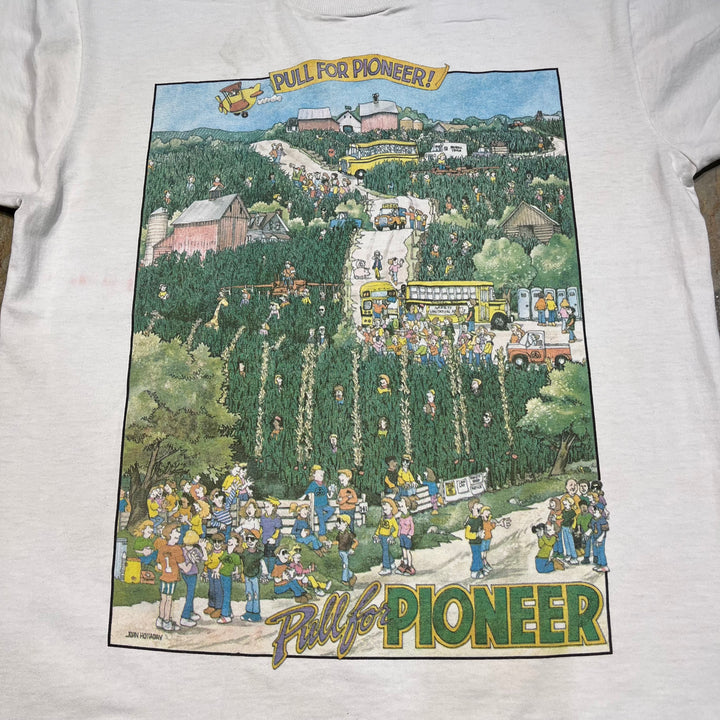 #4300 SCREEN STARS/short sleeve t-shirt Tee/シングルステッチ/半袖Tシャツ/90's/PULL FOR PIONEER!/MADE IN USA/サイズL