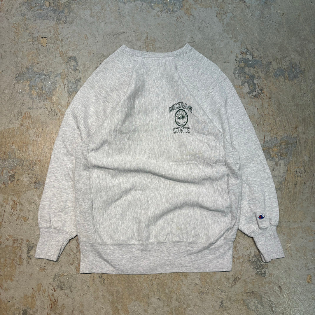 Used clothing Made in USA 90's Champion/ Champion/Reverse Weave/Crew Neck Sweatshirt/University of Michigan/Embroidered Logo/Size XXL