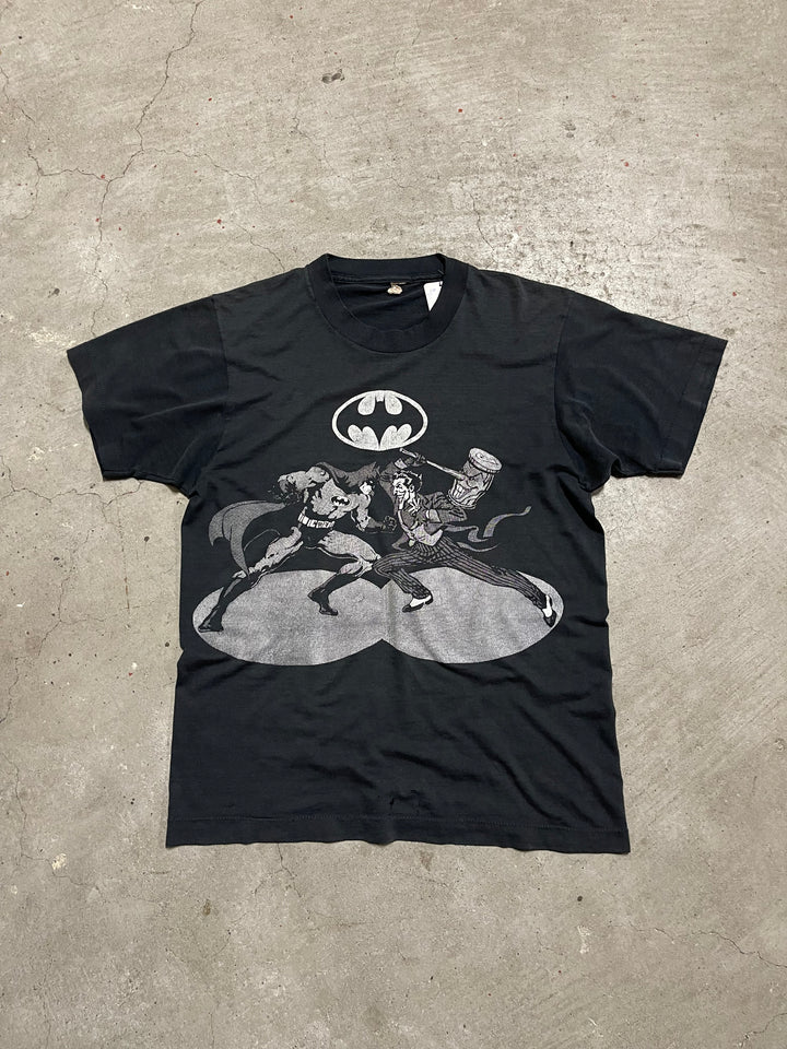 #MA64 빈티지 배트맨 대 조커 팝 아트/빈티지 싱글 스티치 프린트 티셔츠/크기 M