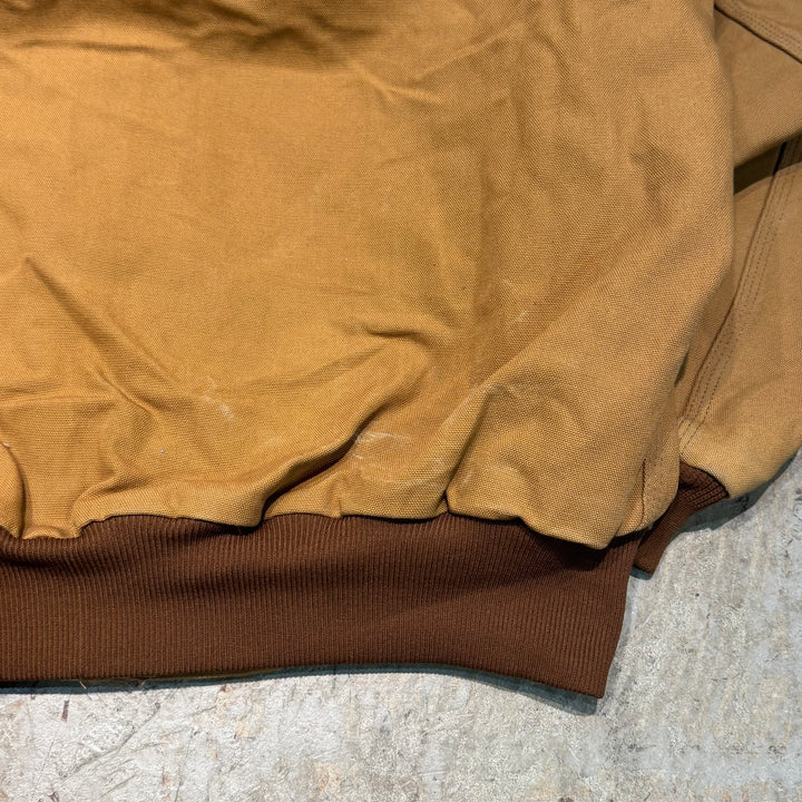 古着 USA製 80's~ Carhartt/ カーハート/ アクティブジャケット/ 企業ロゴ/ ダック地/ 裏地サーマル/ サイズXL