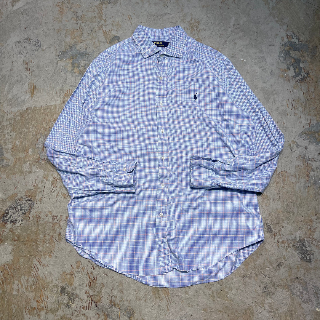 #4394 古着 Ralph Lauren/ラルフローレン/Long Sleeve Shirt/長袖シャツ/Check/チェック/サイズXL