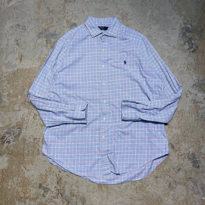 #4394 古着 Ralph Lauren/ラルフローレン/Long Sleeve Shirt/長袖シャツ/Check/チェック/サイズXL