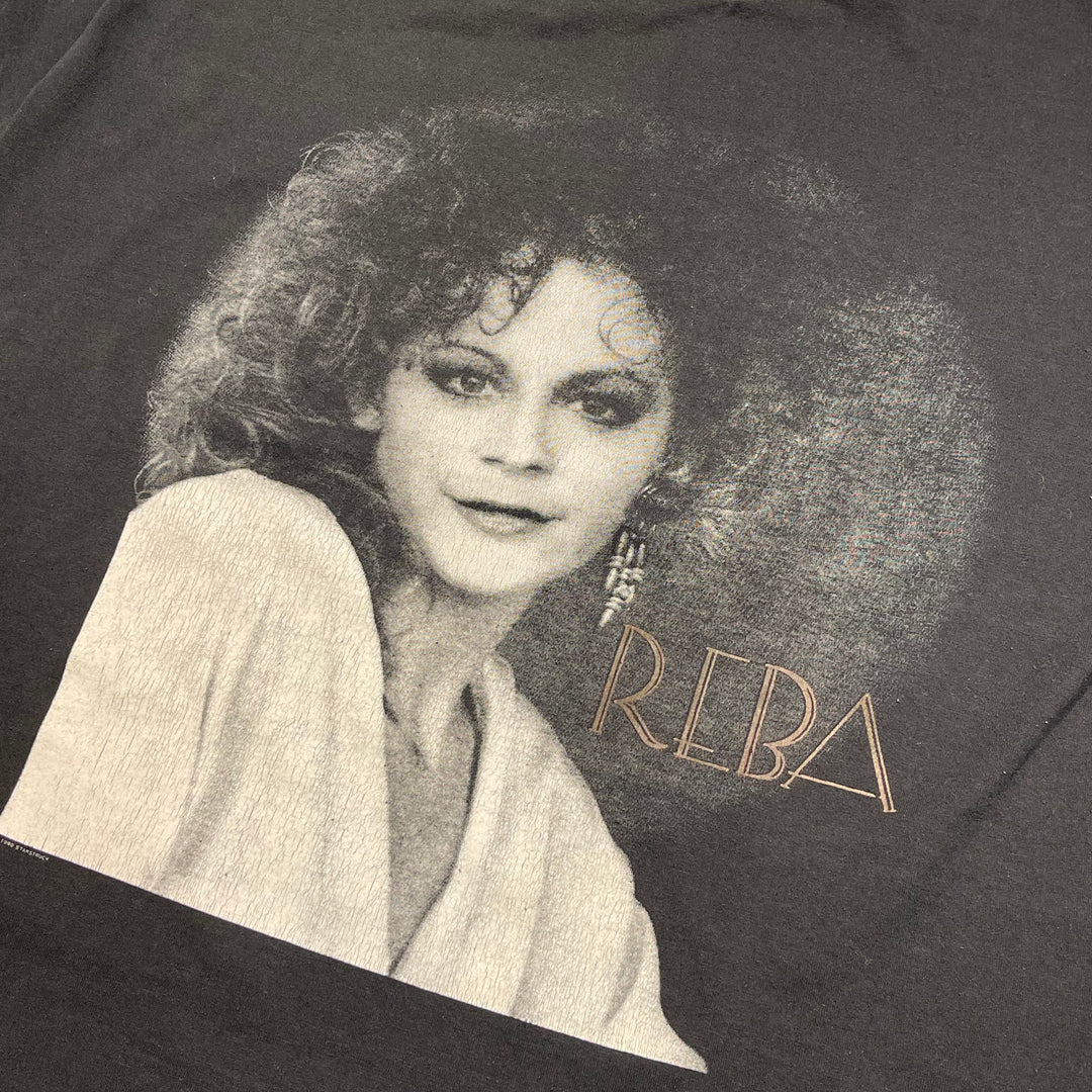 Used clothing 90's USA made JERZEES / Jerseys / Riva McIntyre / 1990 Tour Band T-shirt / Size XL