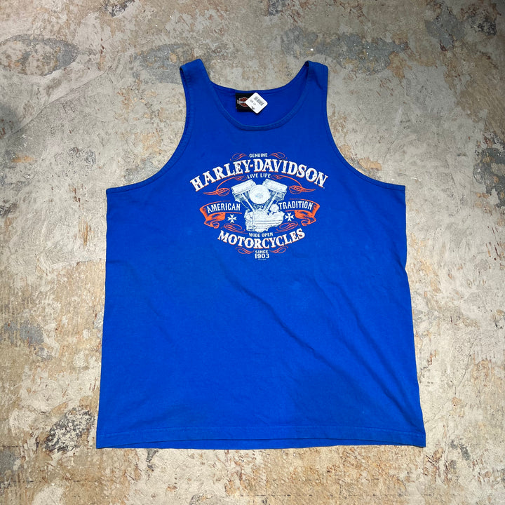 빈티지 할리 데이비슨 / 할리 데이비슨 / 볼티모어 메릴랜드 매장 / 인쇄 티셔츠 / 민소매 / 크기 xxl