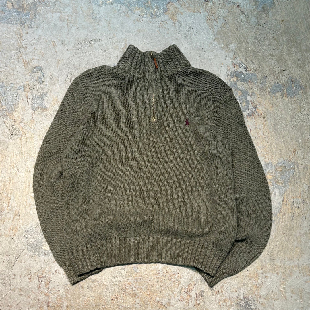 旧衣POLO by Ralph Lauren/ POLO拉尔夫劳伦/半拉链针织毛衣/尺寸M