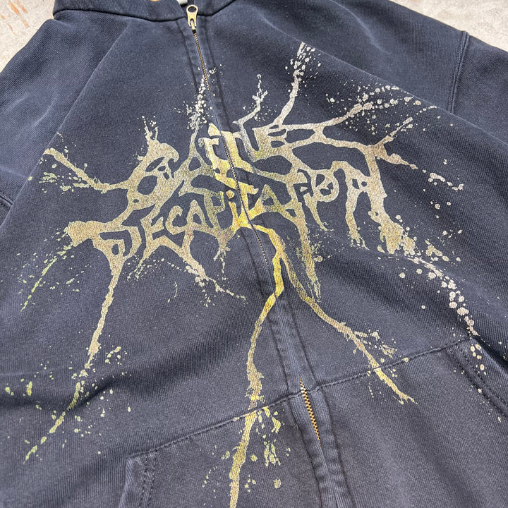 #4024古着 FRUIT OF THE LOOM/フルーツオブザルーム/The Anthropocene Extinction/ジ・アンスロポシーン・エクスティンクション/Zip Parka/ジップパーカー/サイズL