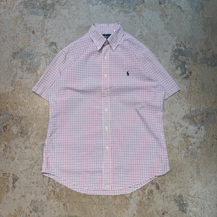 古着 Ralph Lauren/ ラルフ ローレン/ ボタンダウン半袖シャツ/ チェック柄/ サイズM