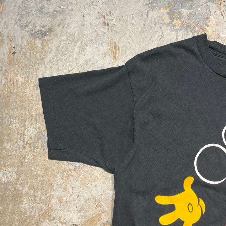 중고 의류 90 년대 미국 미키 마우스/블루 슈즈/빈티지 싱글 스티치 인쇄 티셔츠/크기 F (XL에 해당)