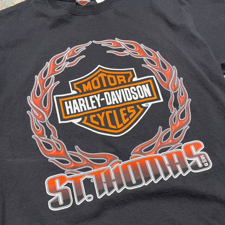 古着 Harley-Davidson/ハーレーダビッドソン/ST.THOMAS/プリントTシャツ/サイズL