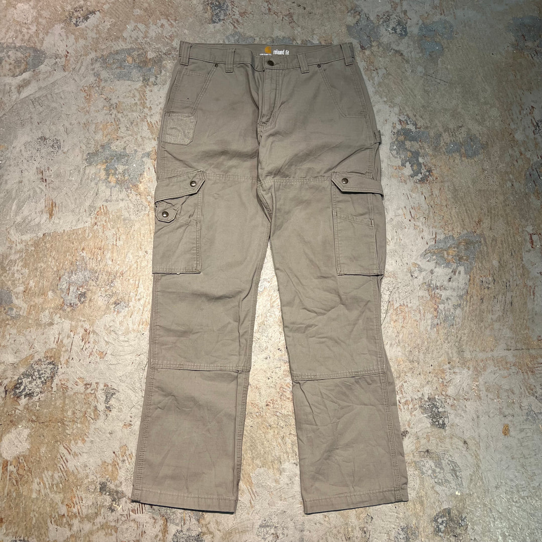 #4742 Used clothing Carhartt/Cargo Pants/zipper Fly/Cargo Pants/Zipper Fly/Double Knee/Size W36×34