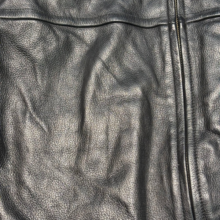 古着 WILSONS LEATHER/ ウィルソンズレザー/ 本革ジップアップレザージャケット/ 牛革/ サイズL