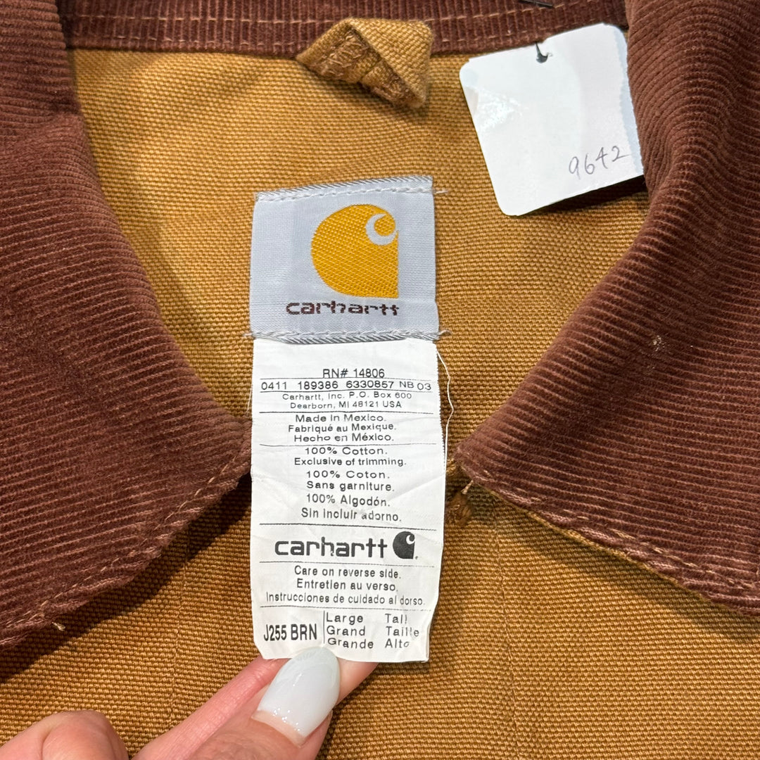 Used clothing Carhartt/ Carhartt/ Brush coat/ Duck fabric/ Corduroy collar/ Size L