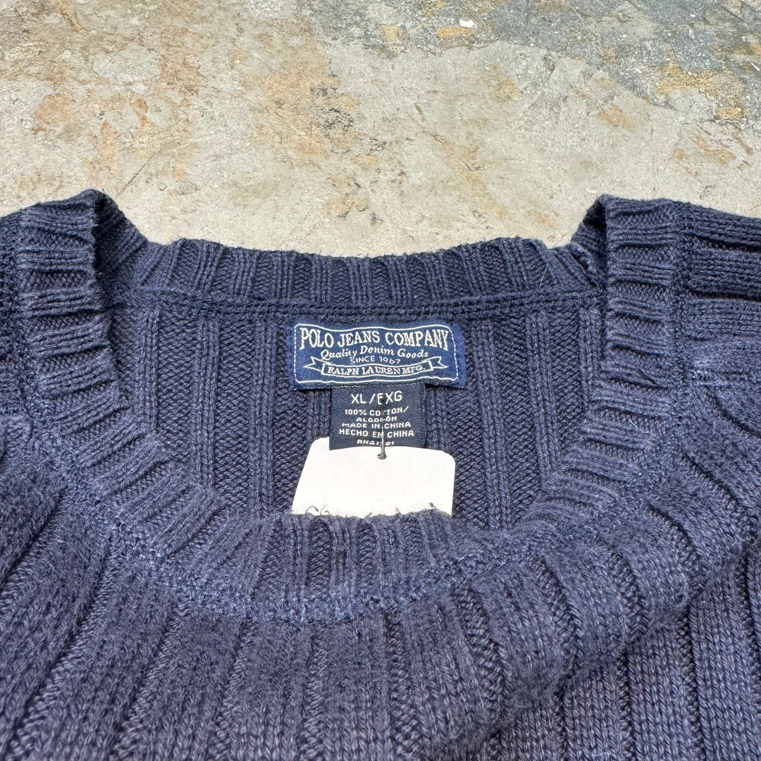 Used clothing POLO JEANS COMPANY/ Polo Jeans Company/ Crew neck cotton knit sweater/ Size XL